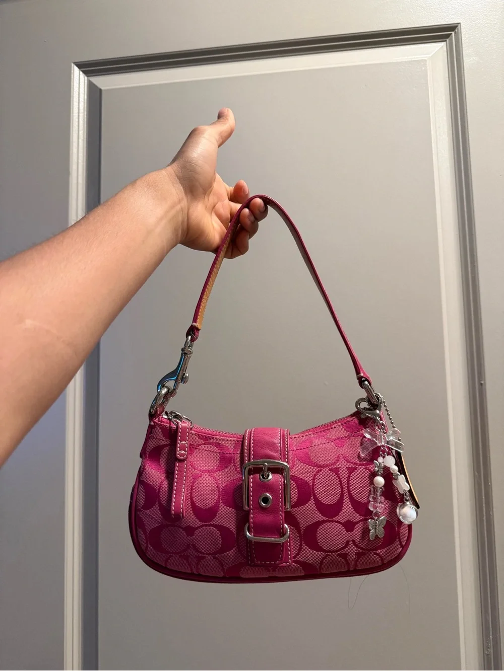 Coach rare Demi buckle hot pink